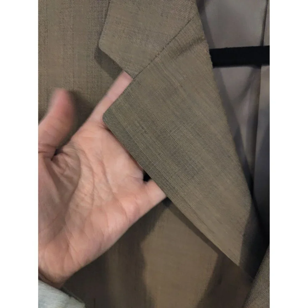 Zandello men's jacket 44R Light Brown brown/Beige Sports Coat Blazer 4 Button
